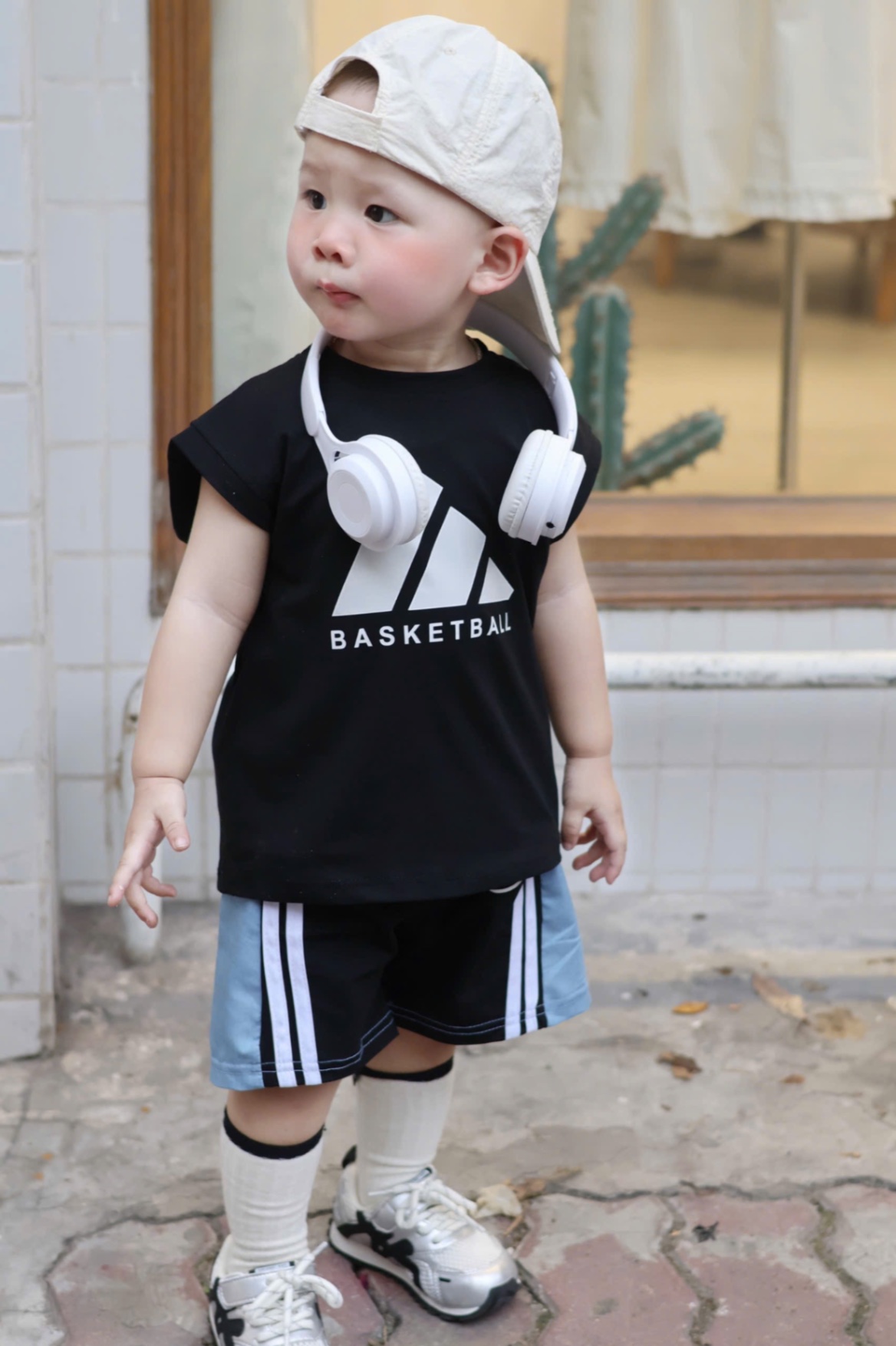 T728 - BỘ ĐÙI BÉ TRAI SÁT NÁCH ĐEN BASKETBALL