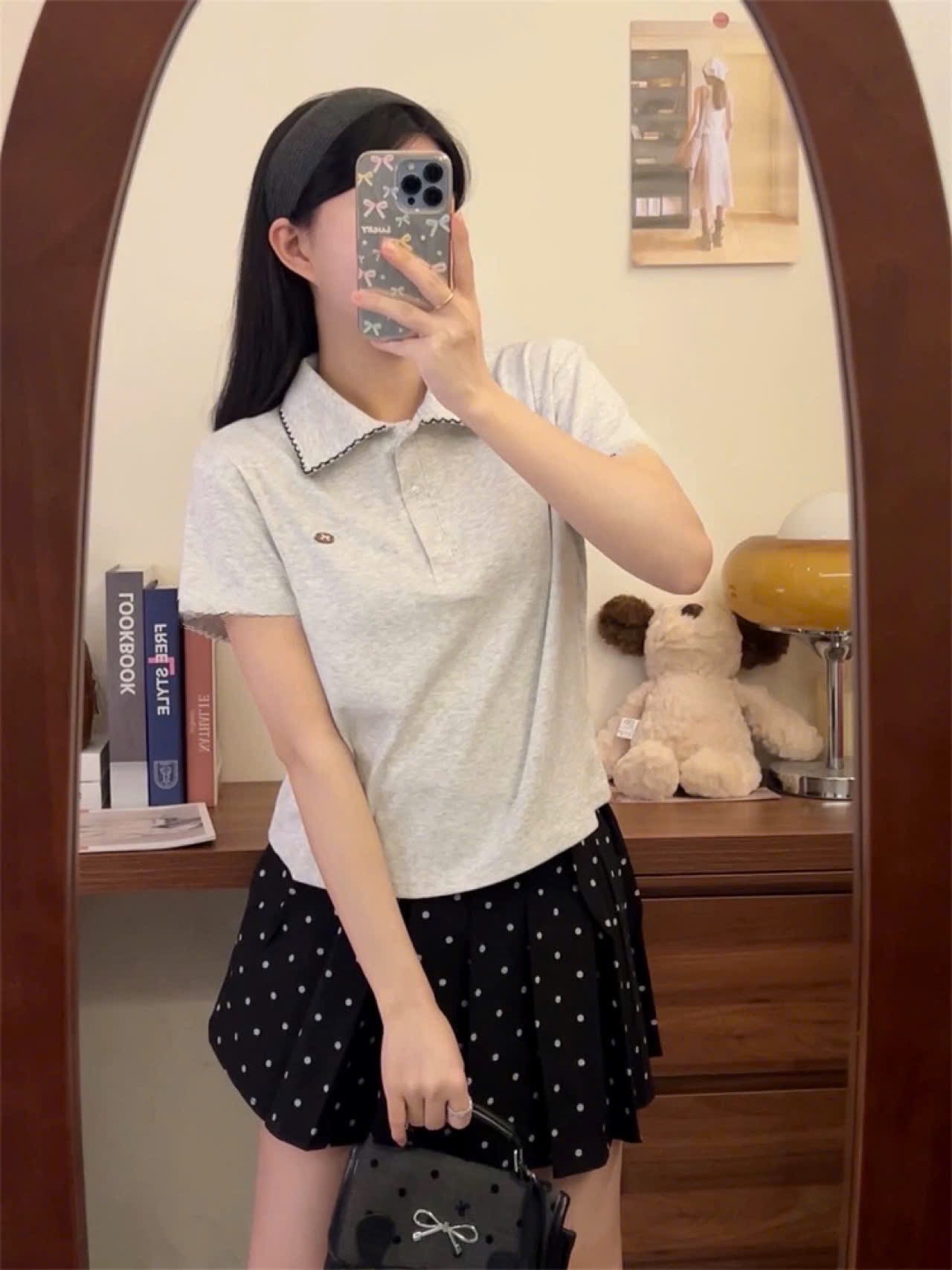 ANU232 - ÁO POLO NỮ THÊU cmis CỔ VIỀN