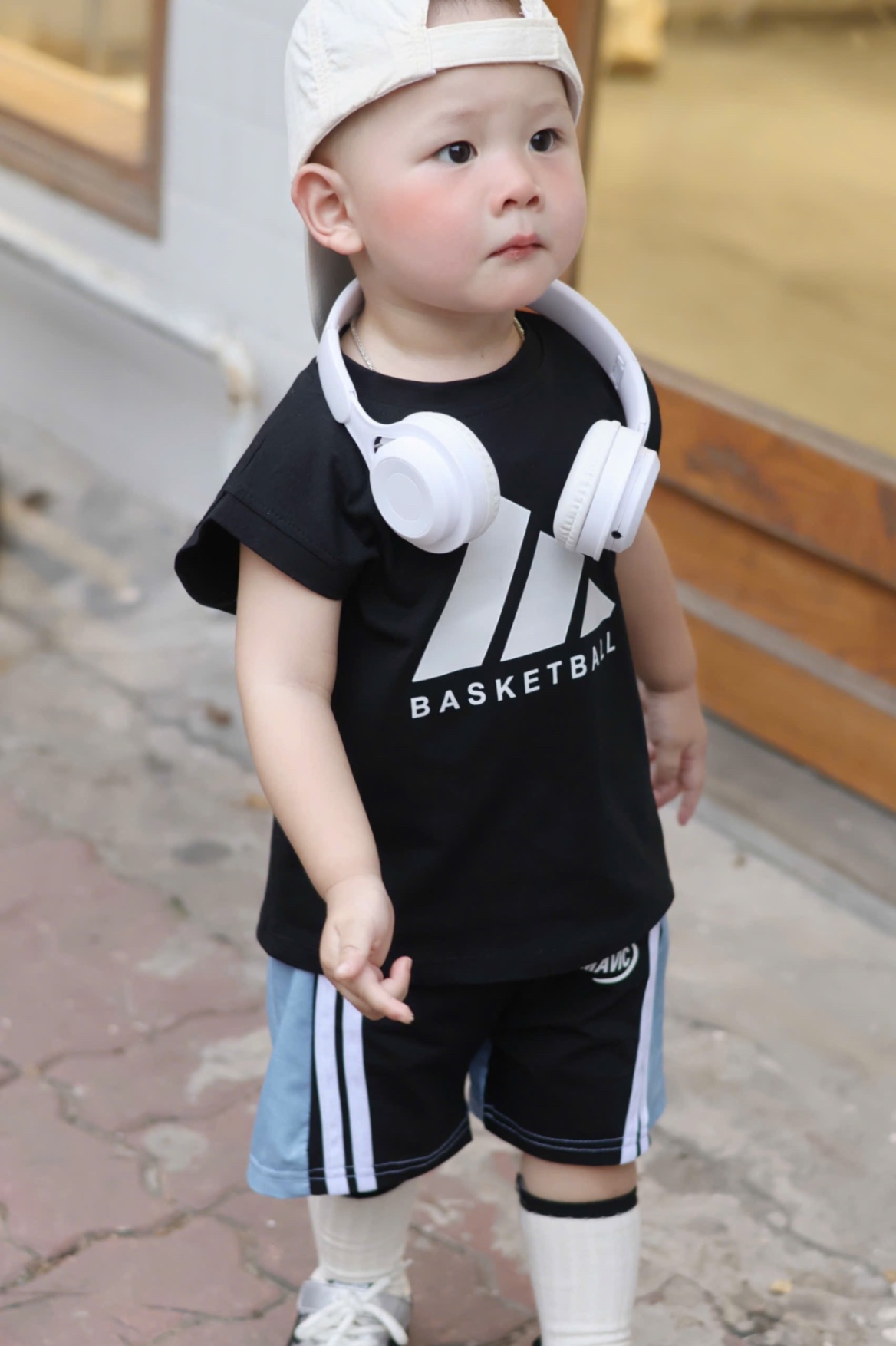 T728 - BỘ ĐÙI BÉ TRAI SÁT NÁCH ĐEN BASKETBALL