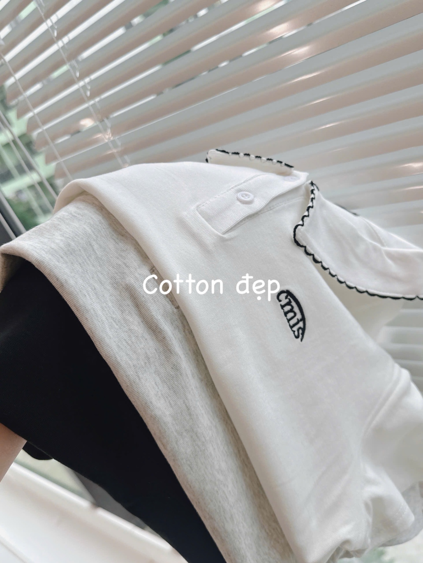 ANU232 - ÁO POLO NỮ THÊU cmis CỔ VIỀN