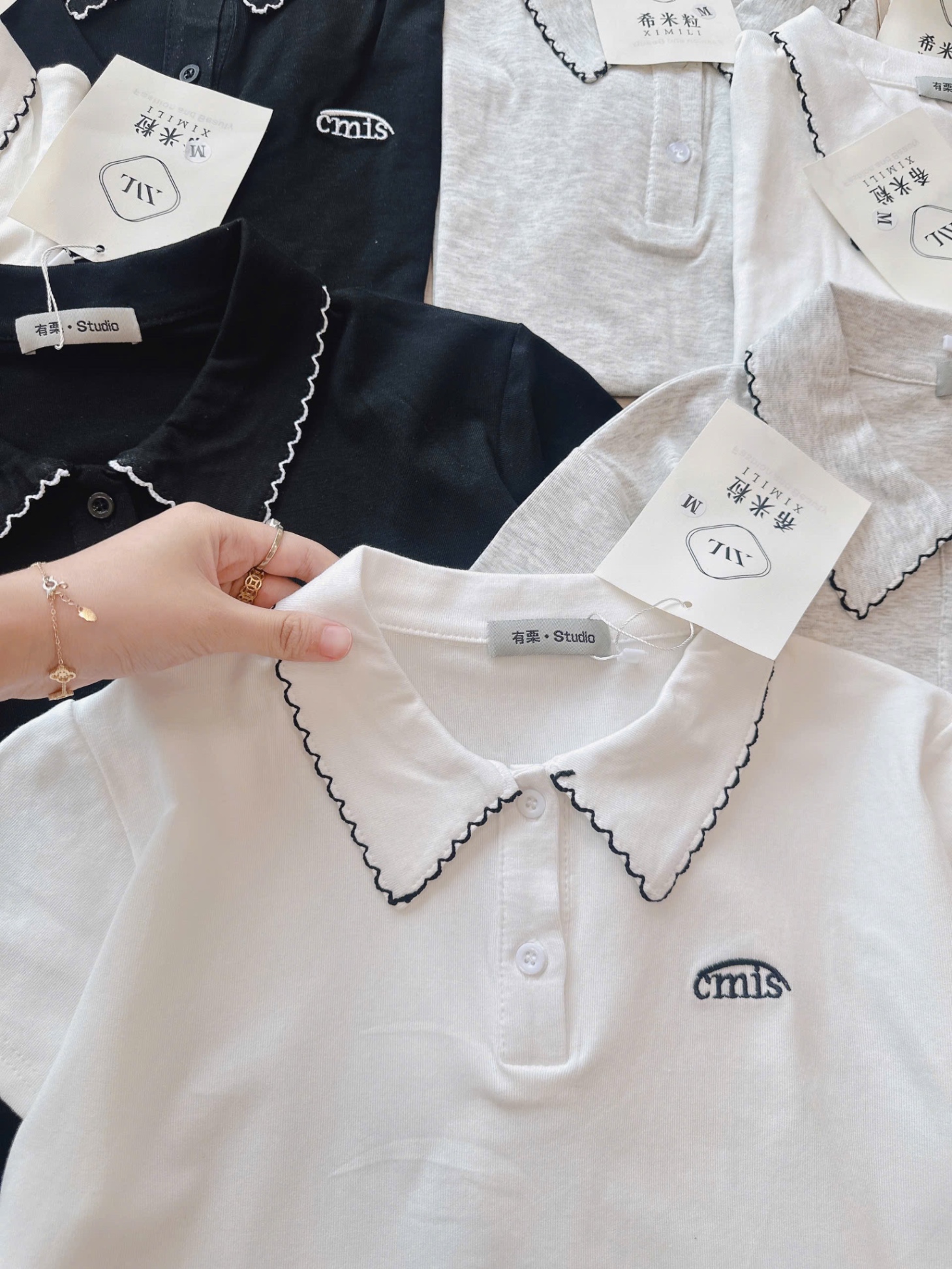 ANU232 - ÁO POLO NỮ THÊU cmis CỔ VIỀN