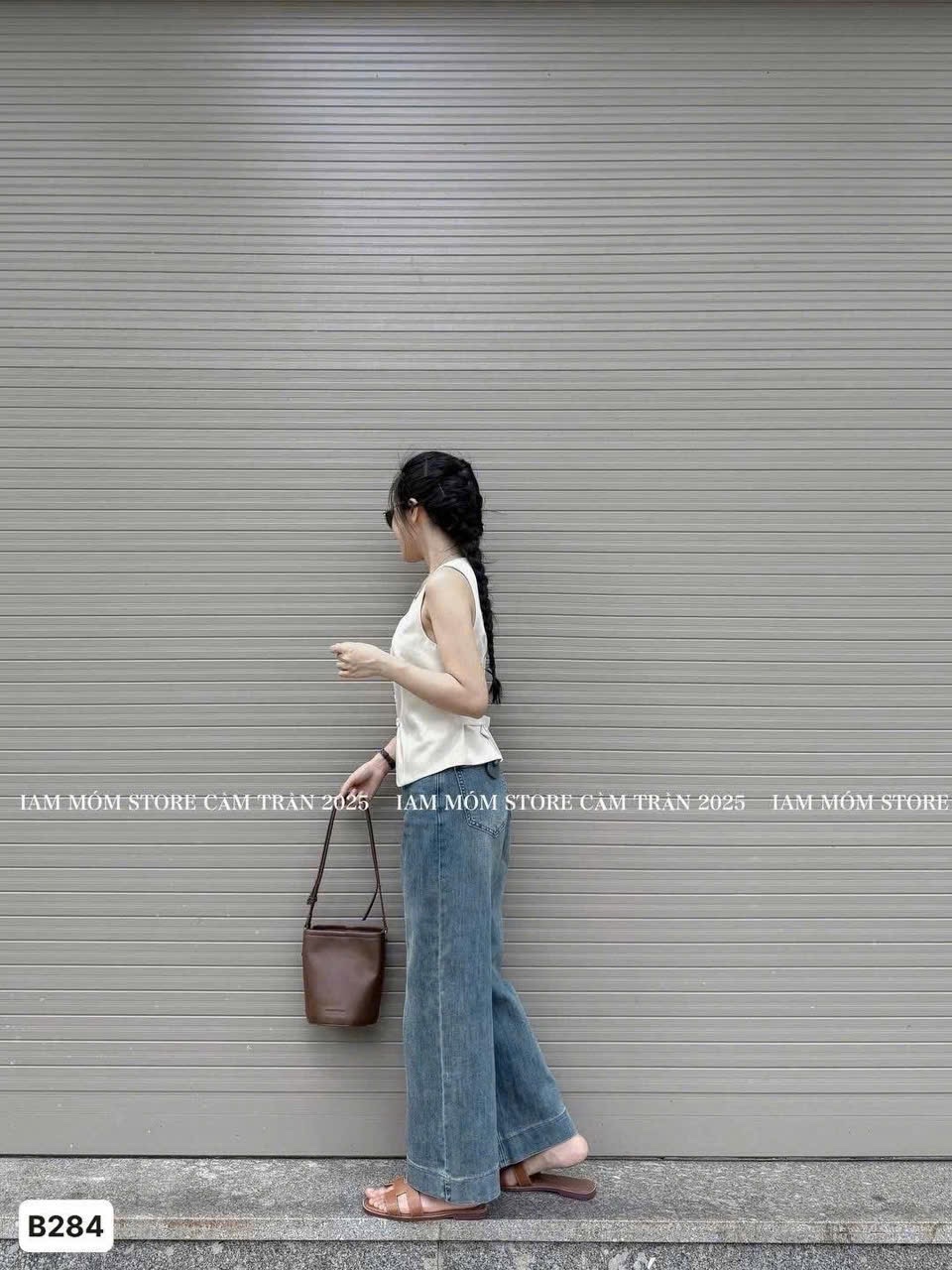 QNU601 - QUẦN JEANS SUÔNG XANH GẤU 5CM