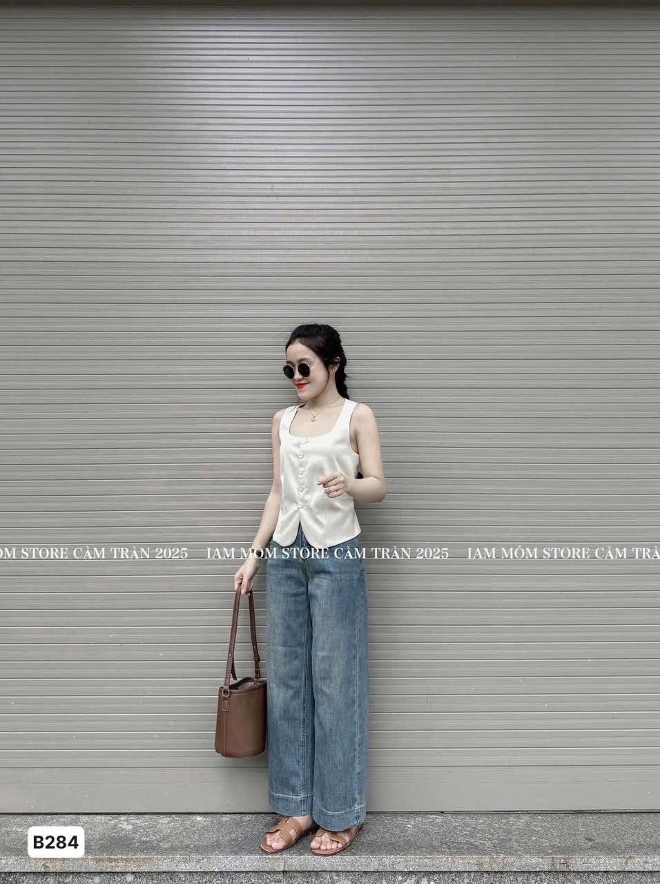 QNU601 - QUẦN JEANS SUÔNG XANH GẤU 5CM