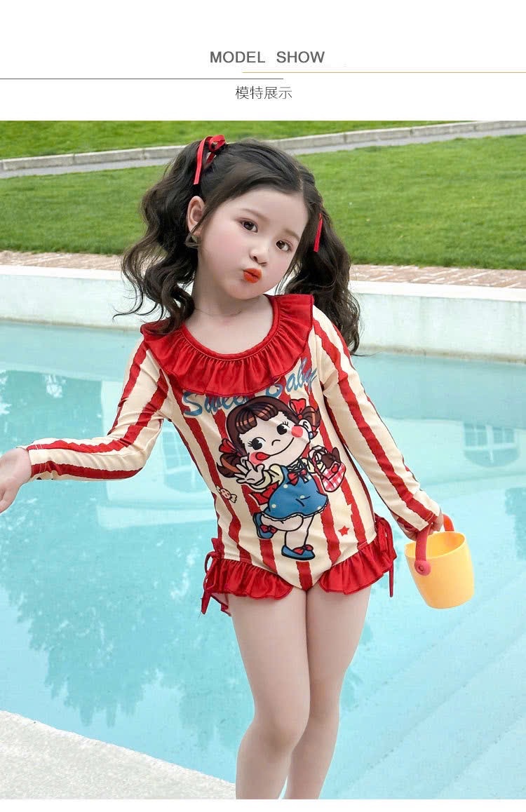 G637 - SET BƠI BÉ GÁI BE SỌC ĐỎ CÔ GÁI