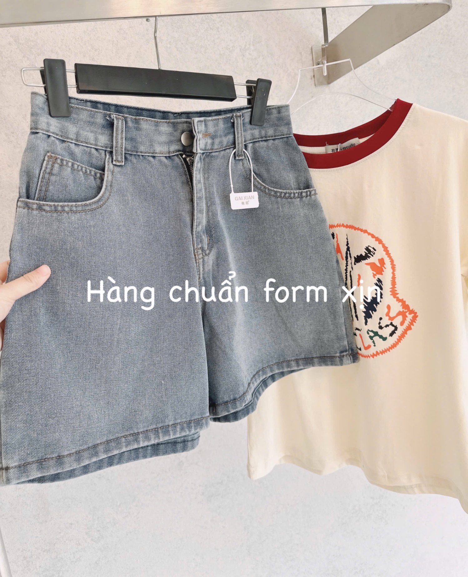 S061 - SET ÁO CỘC BE VIỀN ĐỎ NONCLASS QUẦN BÒ NGỐ