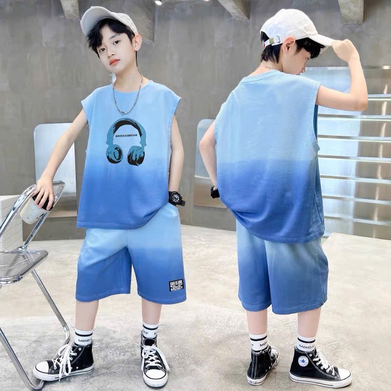 T735 - BỘ ĐÙI BÉ TRAI SIZE ĐẠI BA LỖ LOANG XANH TAI NGHE