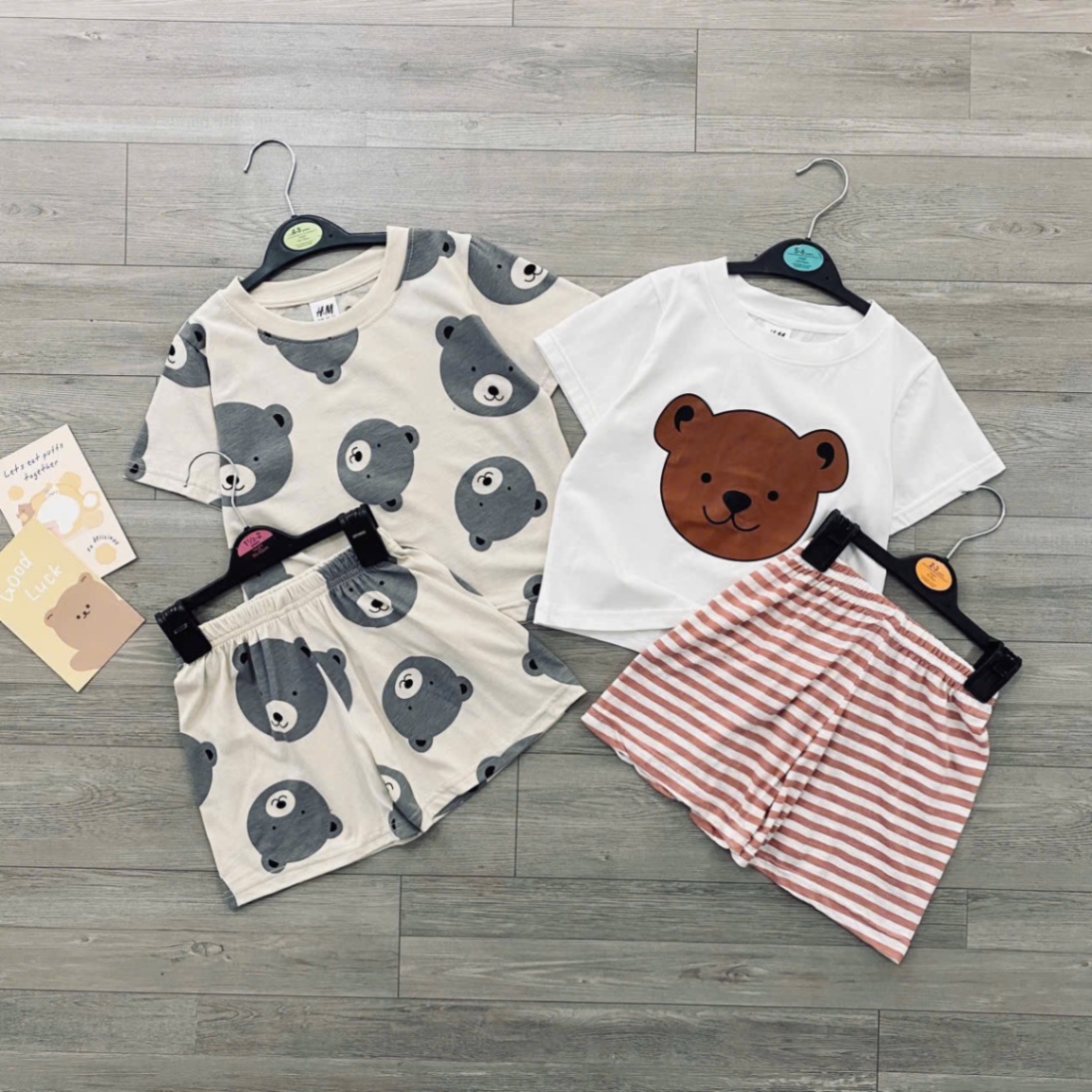 T739 - SET 2 BỘ ĐÙI BÉ TRAI GẤU PHỐI sale