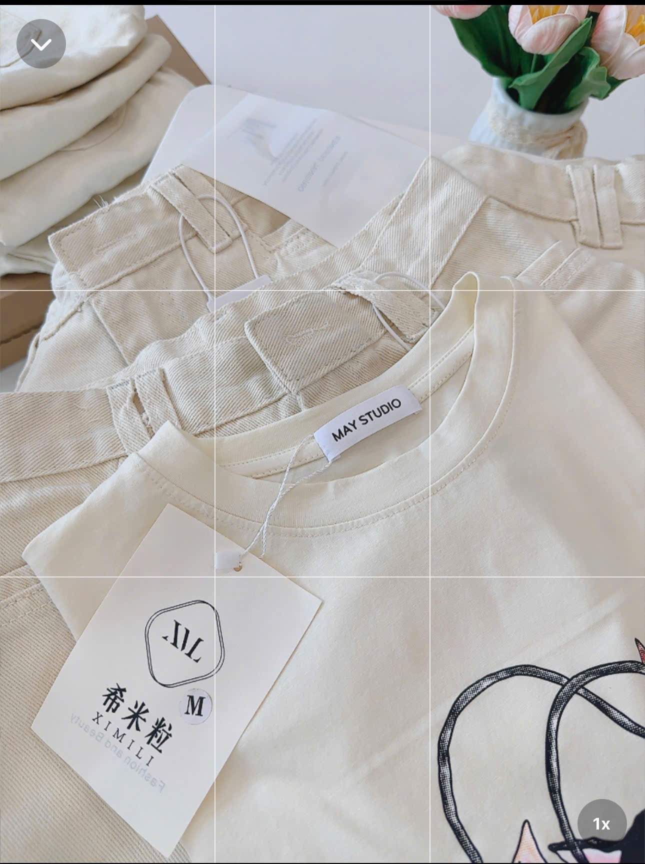 S077 - SET ÁO BE TÚI MÈO QUẦN BÒ ĐÙI KEM