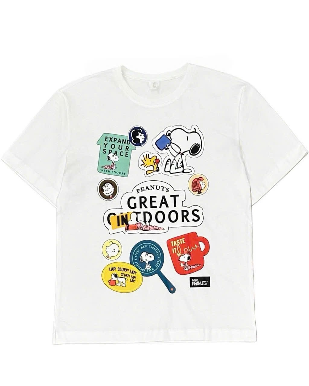 ANU239 - ÁO PHÔNG NỮ TRẮNG SNOOPY PEANUTS