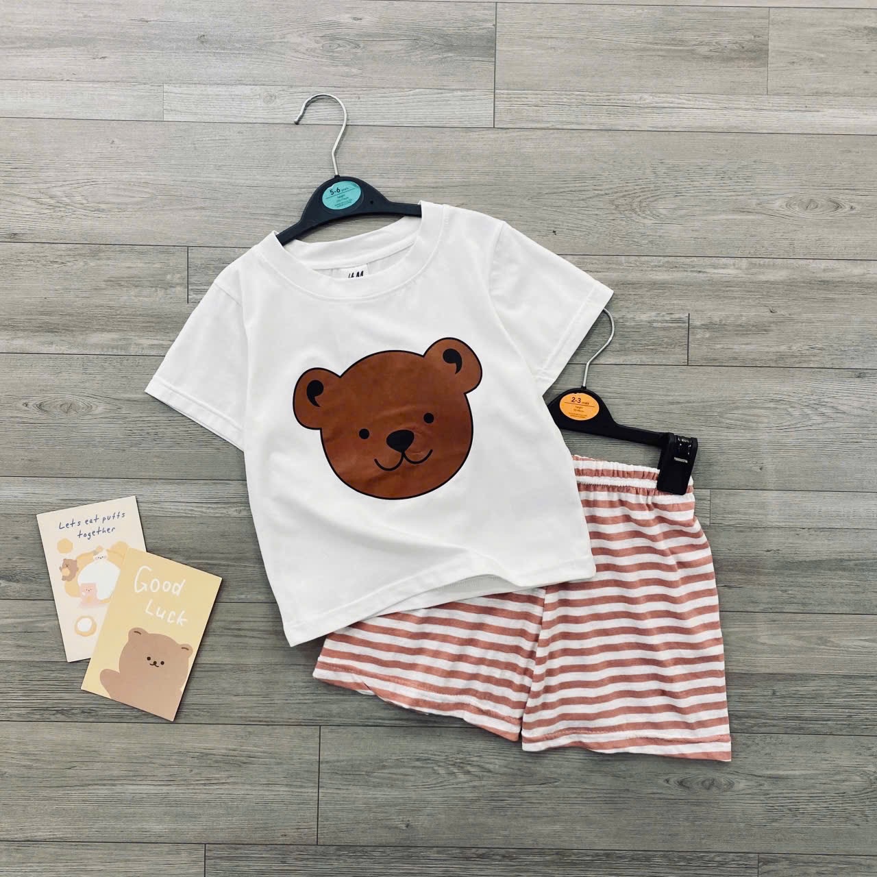 T739 - SET 2 BỘ ĐÙI BÉ TRAI GẤU PHỐI sale