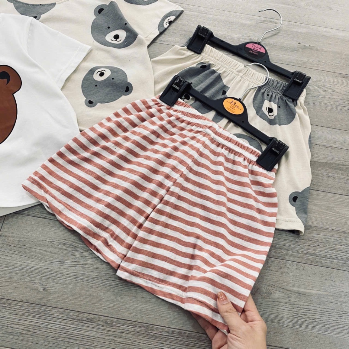T739 - SET 2 BỘ ĐÙI BÉ TRAI GẤU PHỐI sale