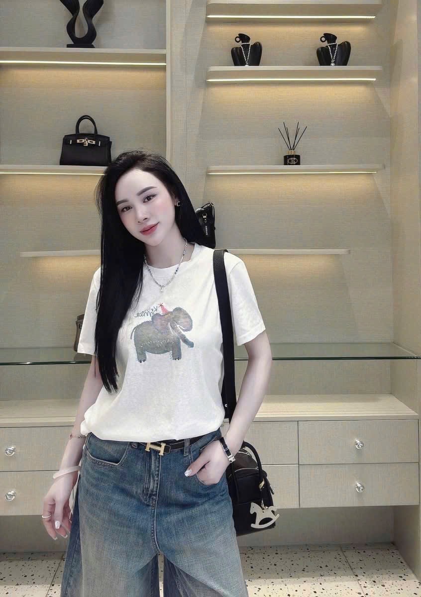 S065 - SET ÁO CỘC TRẮNG VOI Krissy QUẦN BÒ LỬNG