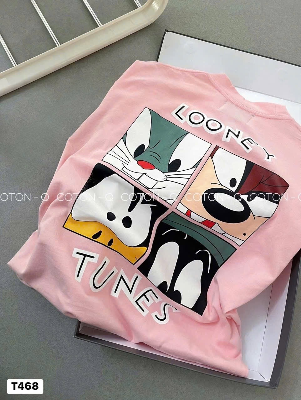 ANU241 - ÁO PHÔNG NỮ HỒNG THỎ LOONEY TUNES