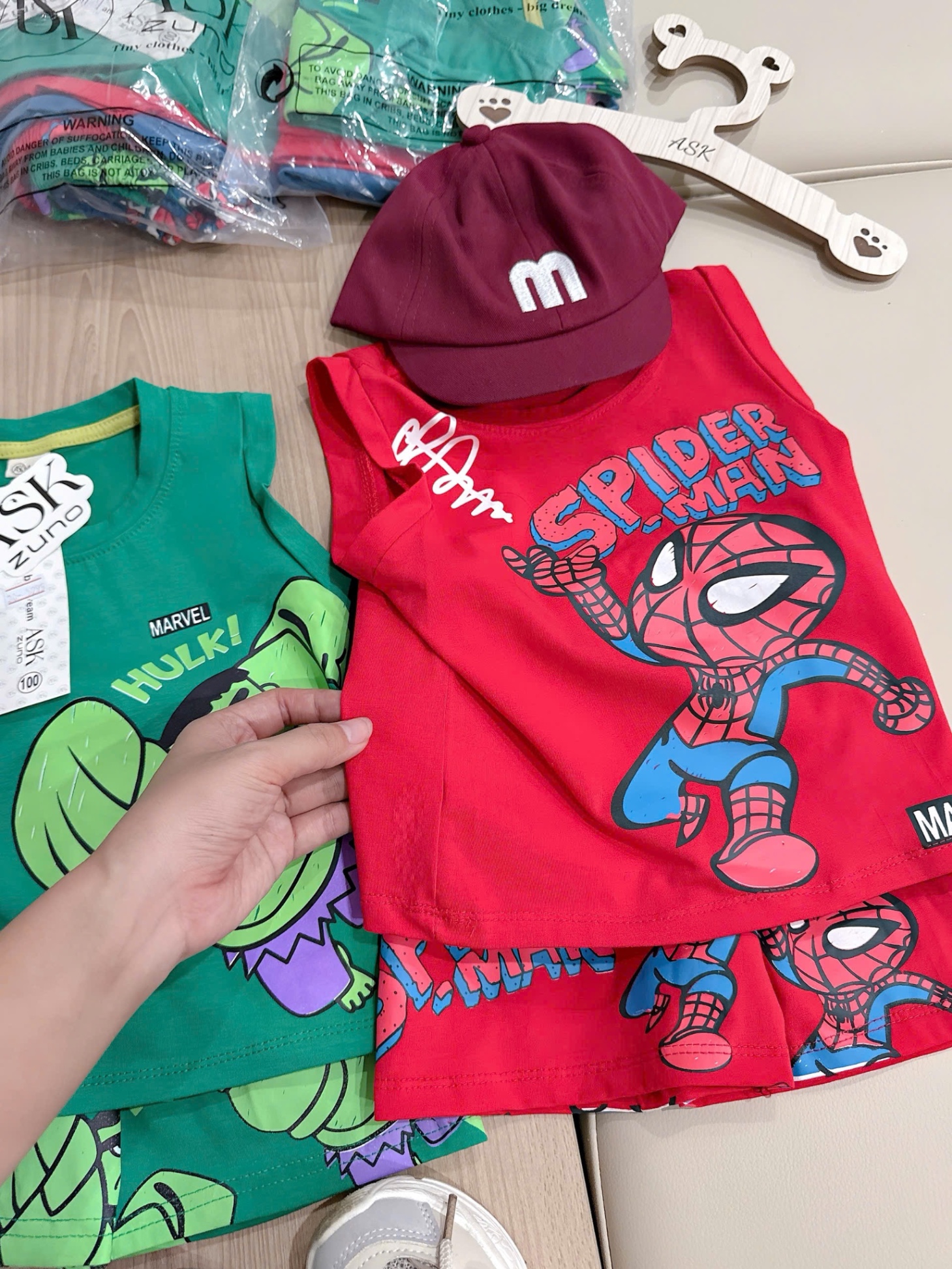 T736 - SET 3 BỘ ĐÙI BÉ TRAI BA LỖ SIÊU NHÂN HULK