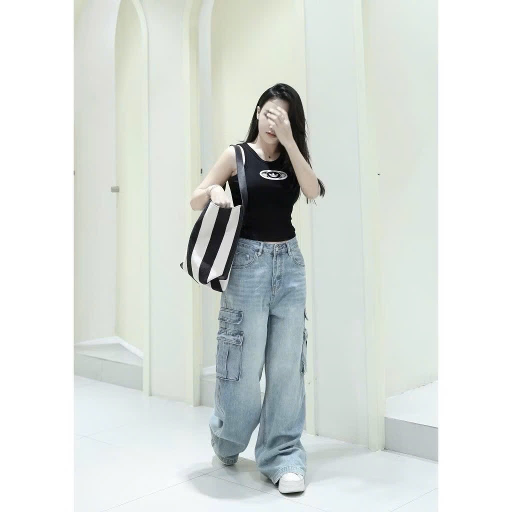 QNU606 - QUẦN JEANS SUÔNG TÚI HỘP 2M