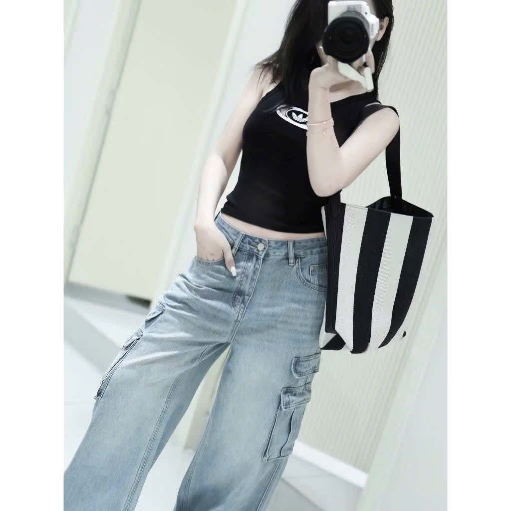 QNU606 - QUẦN JEANS SUÔNG TÚI HỘP 2M