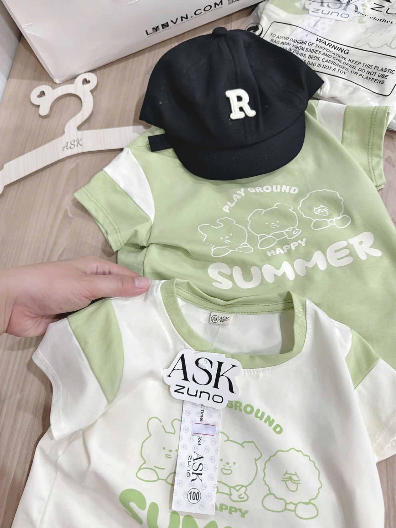 T744 - SET 2 BỘ ĐÙI BÉ TRAI SUMMER KEM PHỐI XANH BƠ