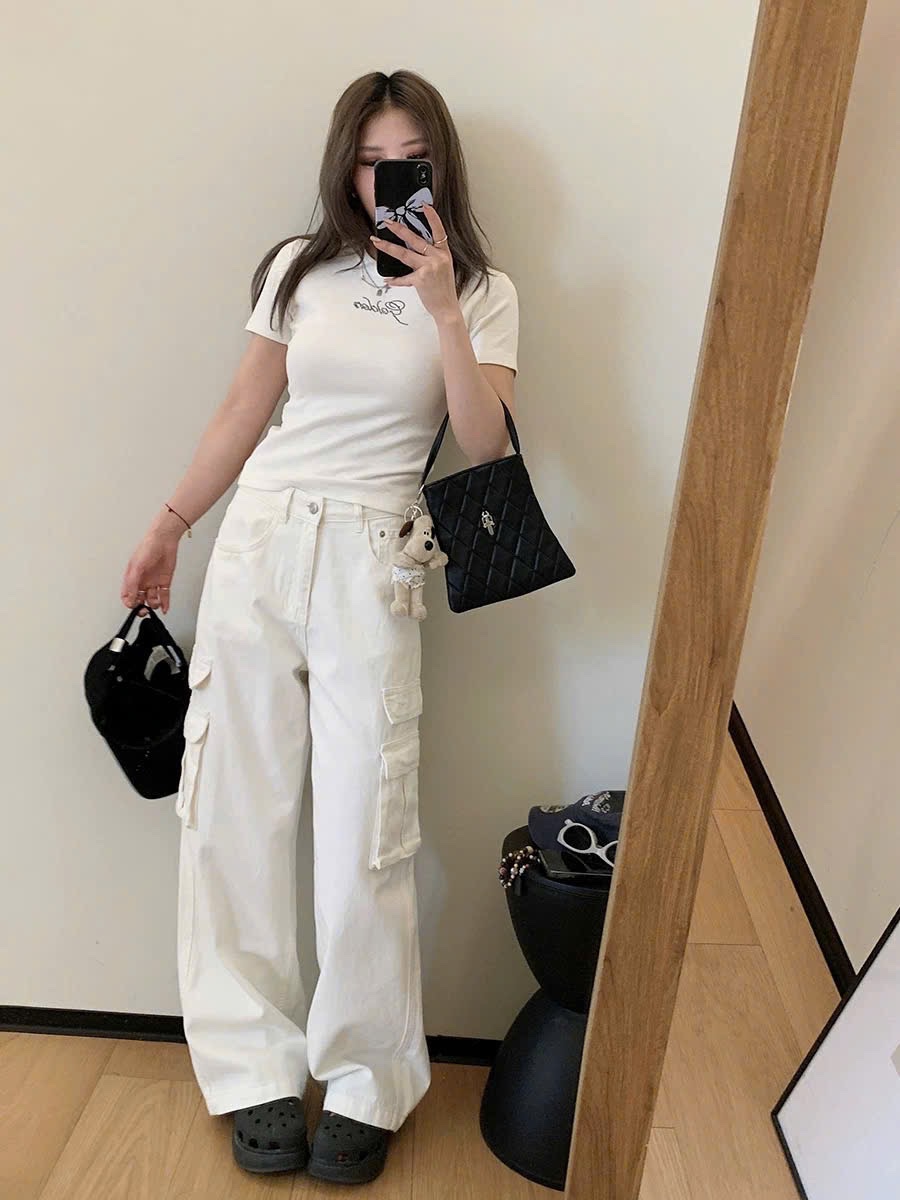 QNU606 - QUẦN JEANS SUÔNG TÚI HỘP 2M