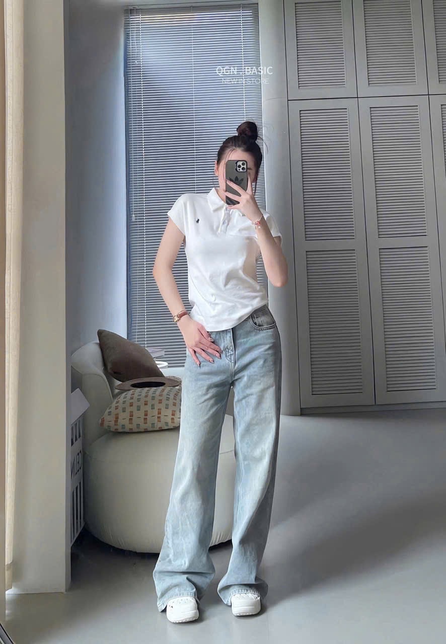 ANU245 - SET 3 ÁO POLO NỮ TAY HẾN THÊU KỊ SĨ