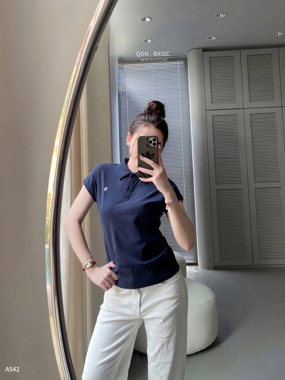 ANU245 - SET 3 ÁO POLO NỮ TAY HẾN THÊU KỊ SĨ