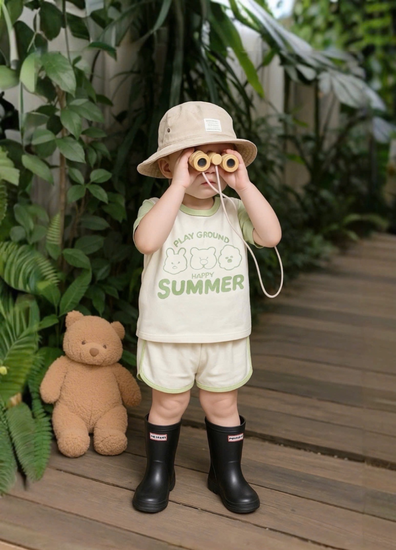 T744 - SET 2 BỘ ĐÙI BÉ TRAI SUMMER KEM PHỐI XANH BƠ