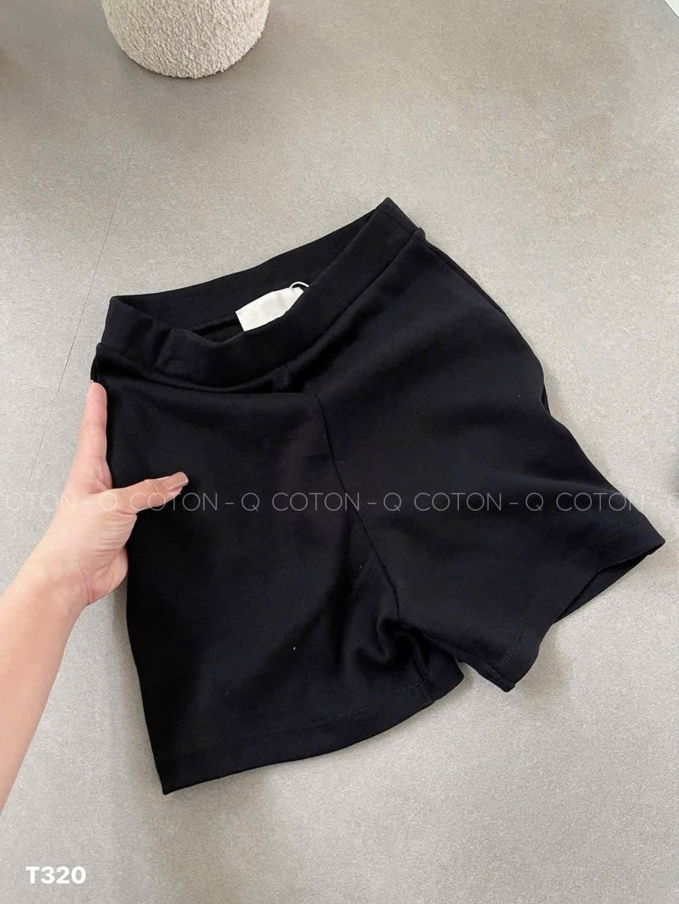 (hàng chờ) QNU609 - SET 2 QUẦN LEGGING ĐÙI COTTON ĐEN