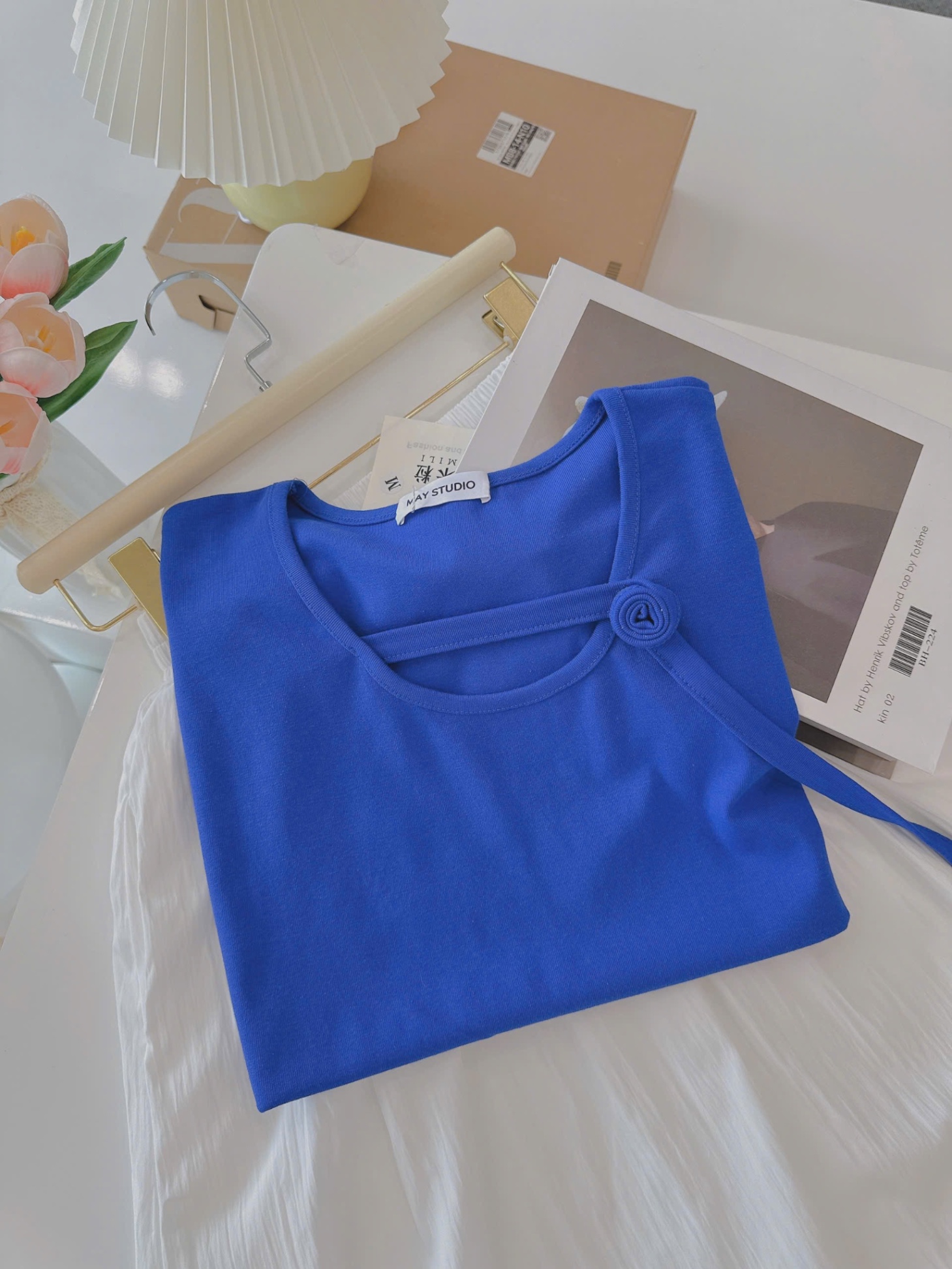 S082 - SET ÁO ZIP XANH COBAN CÁCH ĐIỆU MIX CVAY TRẮNG DÀI
