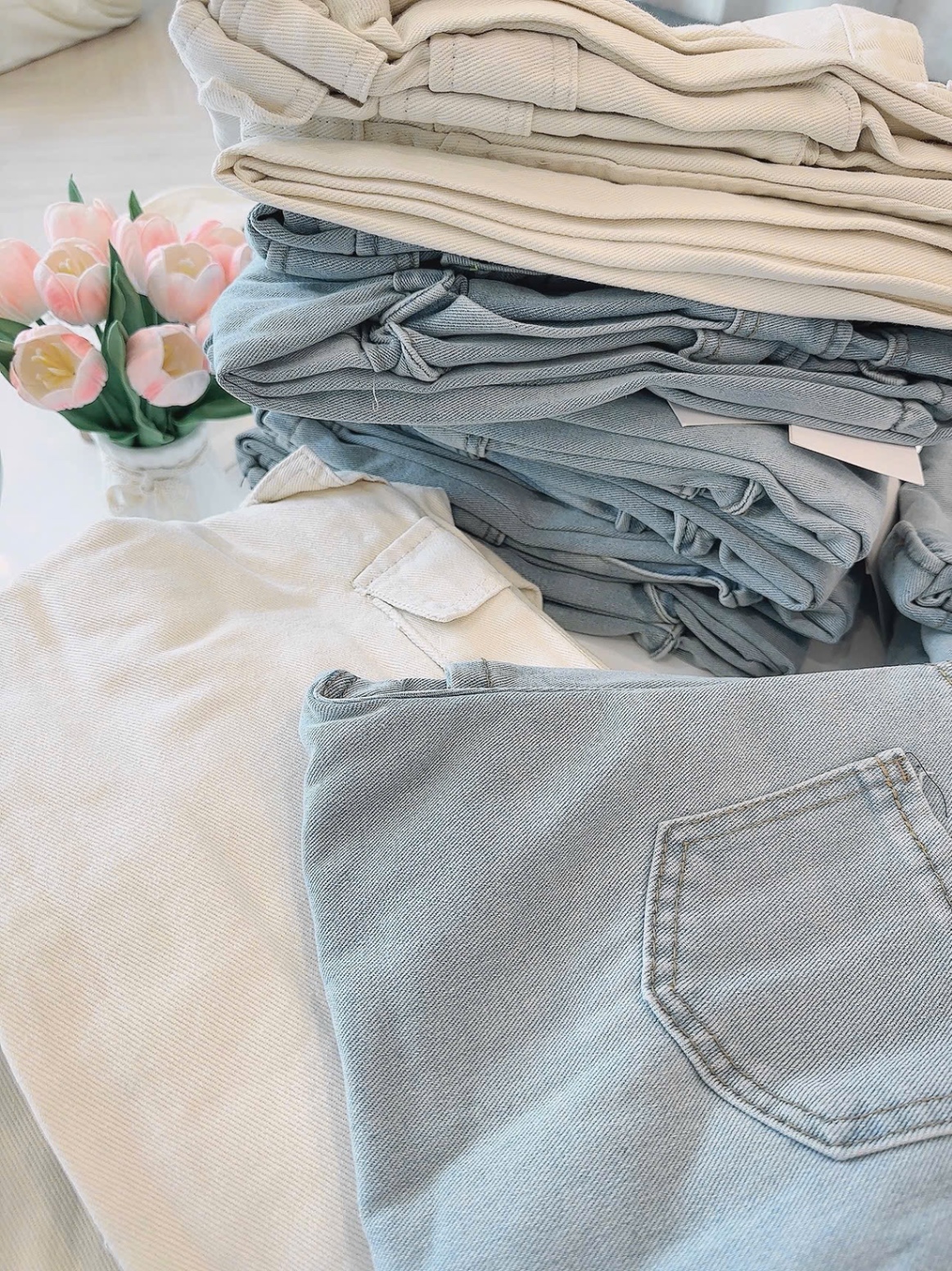 QNU606 - QUẦN JEANS SUÔNG TÚI HỘP 2M