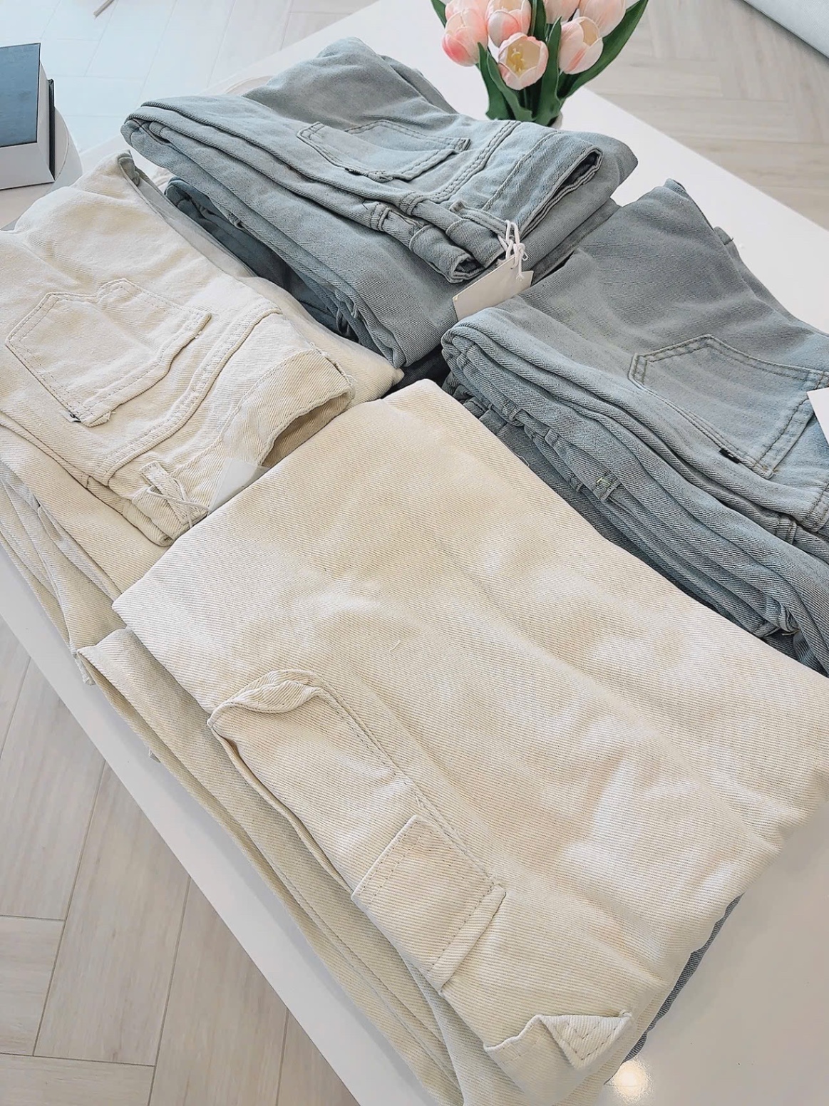 QNU606 - QUẦN JEANS SUÔNG TÚI HỘP 2M