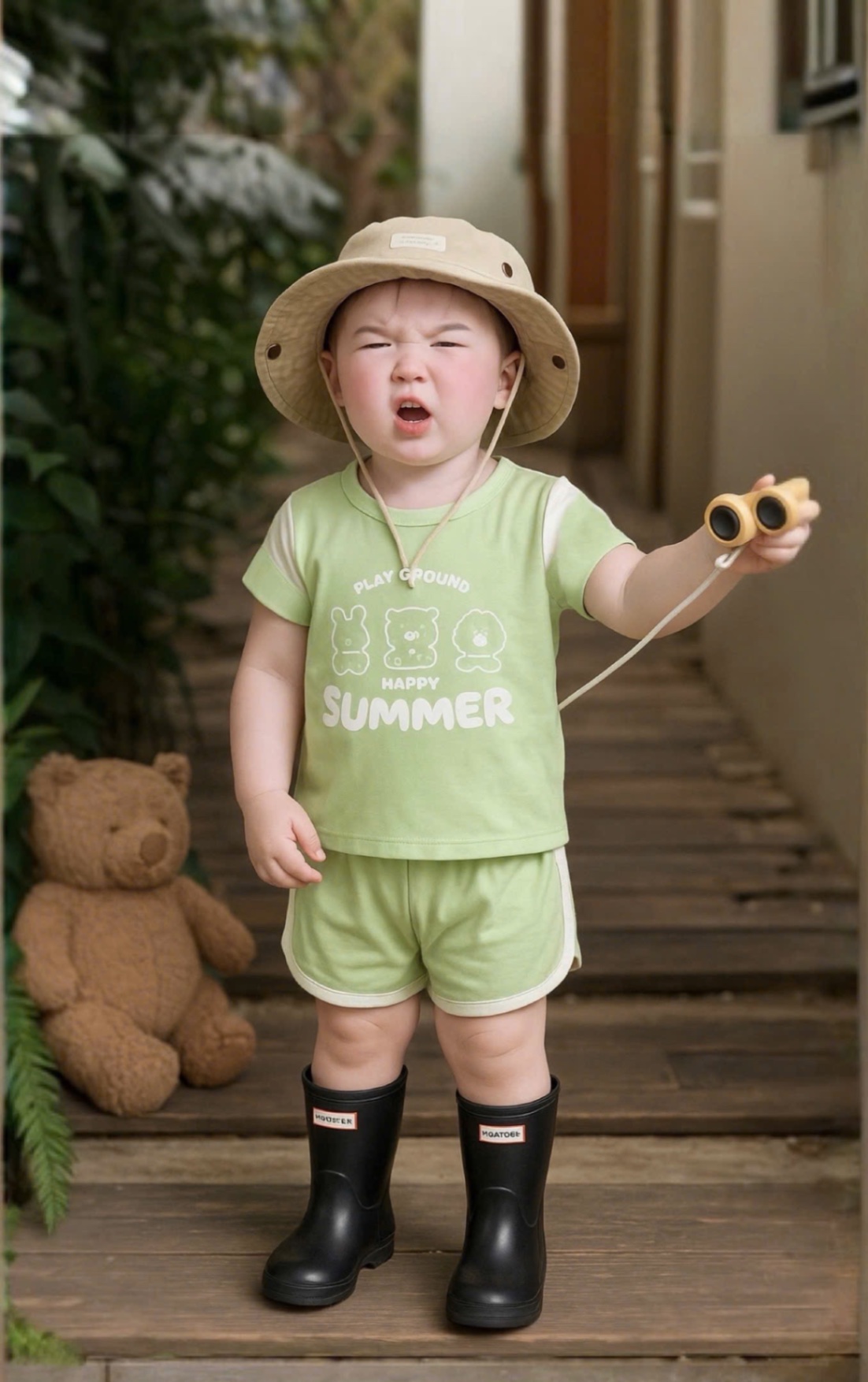 T744 - SET 2 BỘ ĐÙI BÉ TRAI SUMMER KEM PHỐI XANH BƠ
