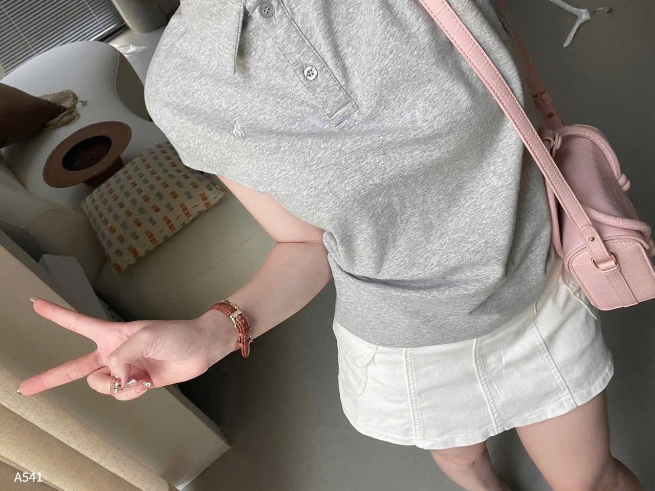 ANU245 - SET 3 ÁO POLO NỮ TAY HẾN THÊU KỊ SĨ