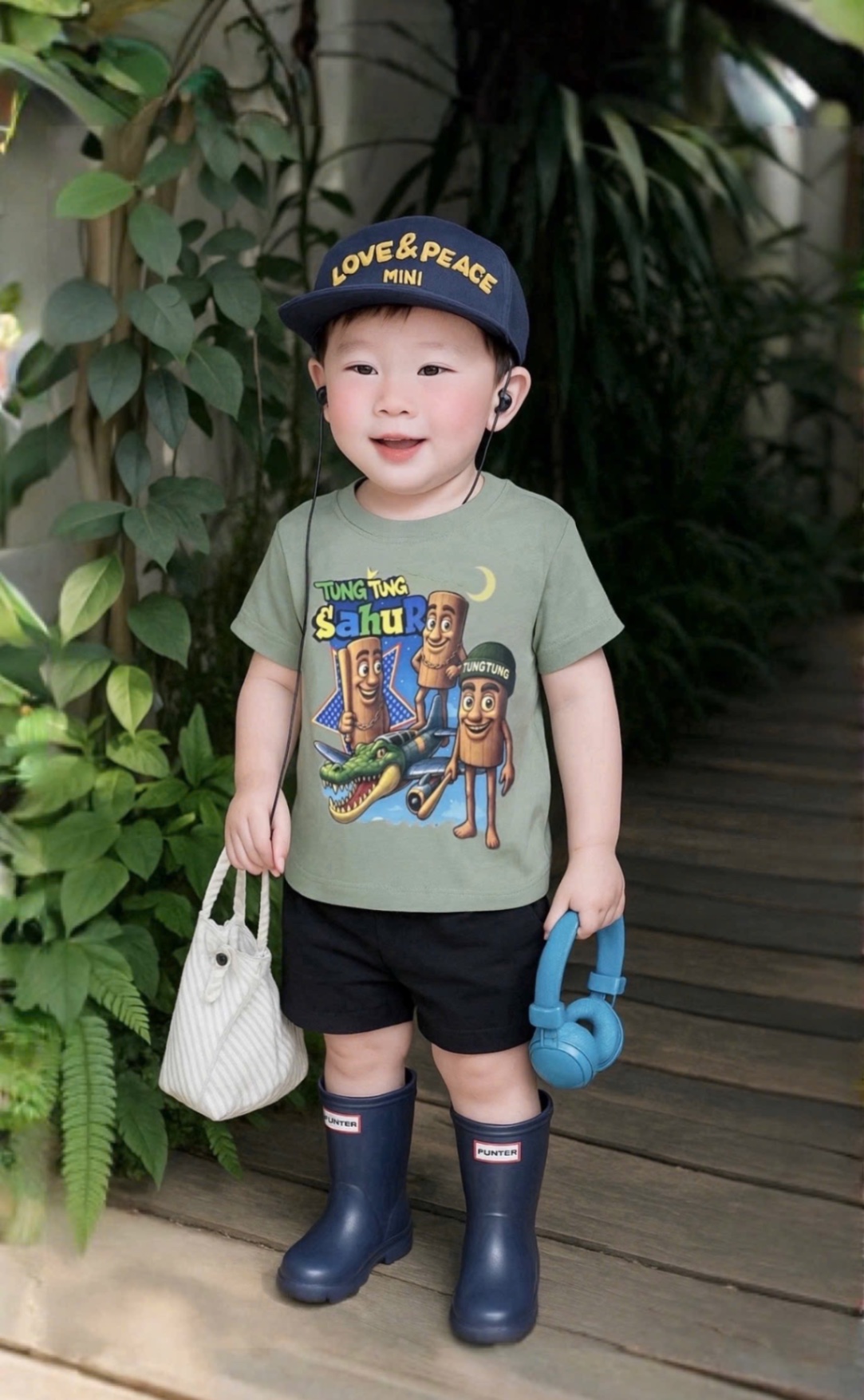 T763 - BỘ ĐÙI BÉ TRAI Tungtung Sahur QUẦN ĐEN