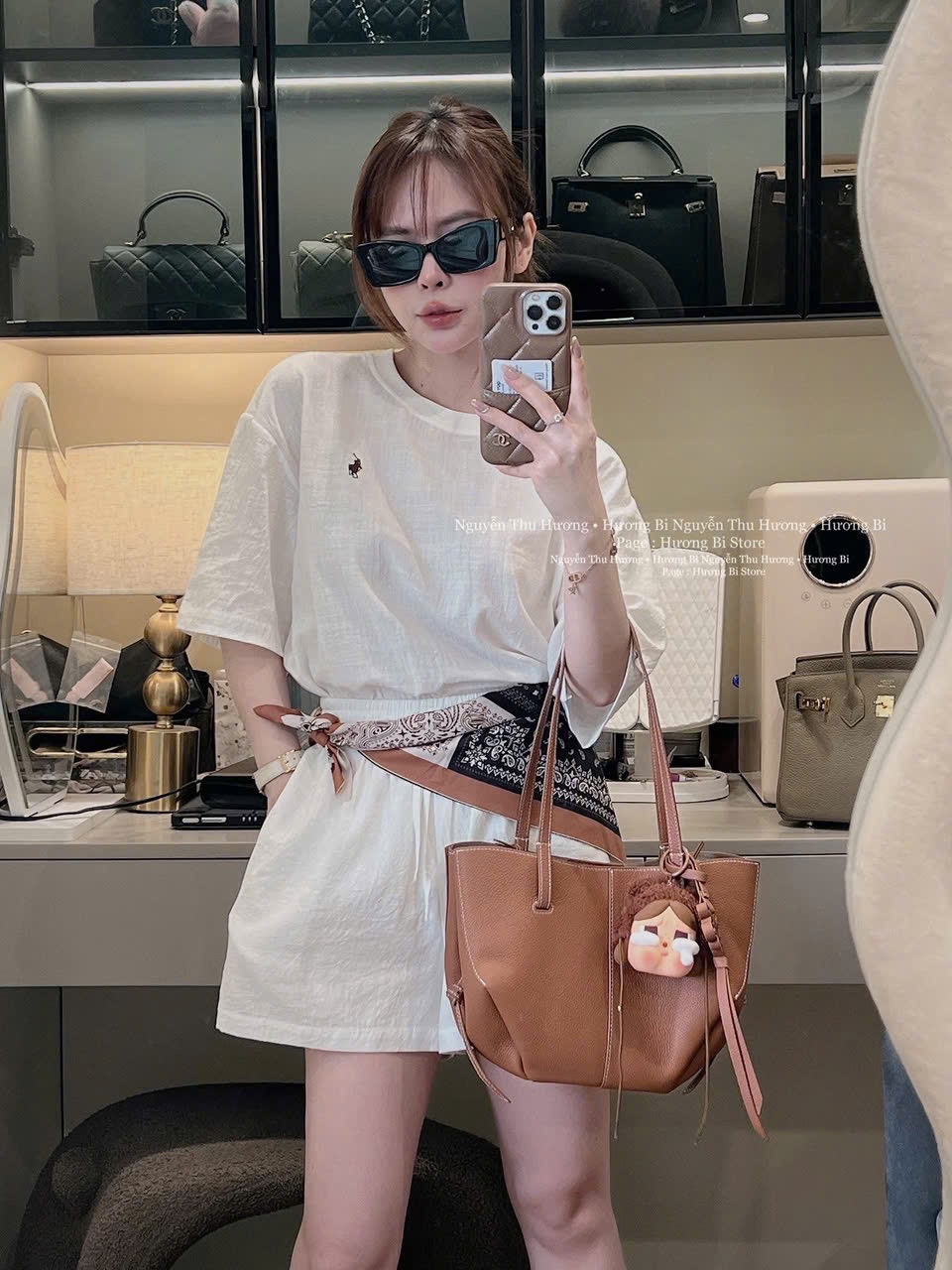 S105 - SET NỮ CỘC ĐŨI TRẮNG THÊU KỊ SĨ KÈM KHĂN