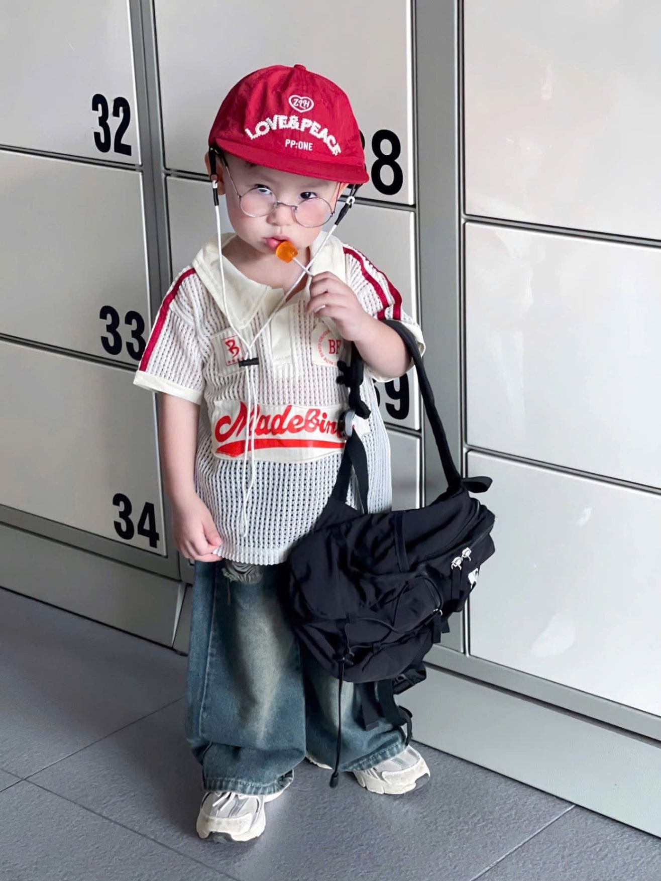 T792 - SET BÉ TRAI ÁO POLO LƯỚI BF QUẦN BÒ