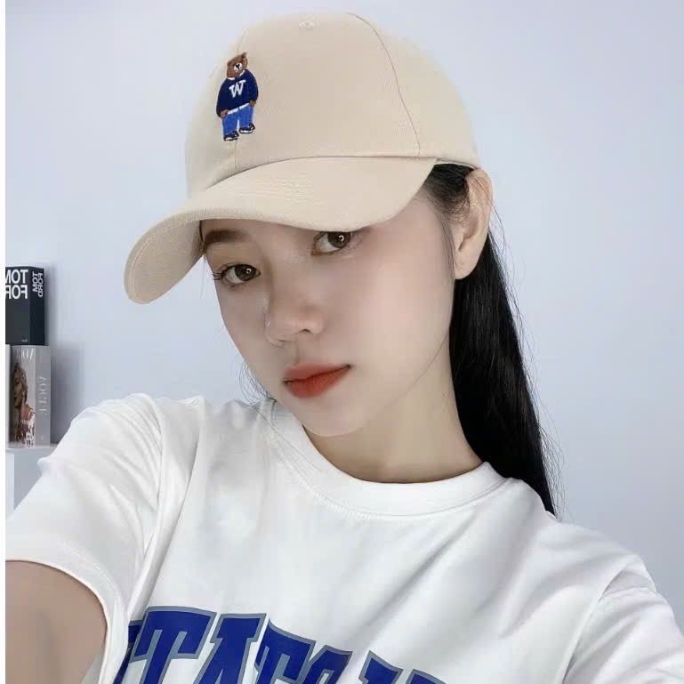 PK233 - MŨ LƯỠI TRAI MLB GẤU W