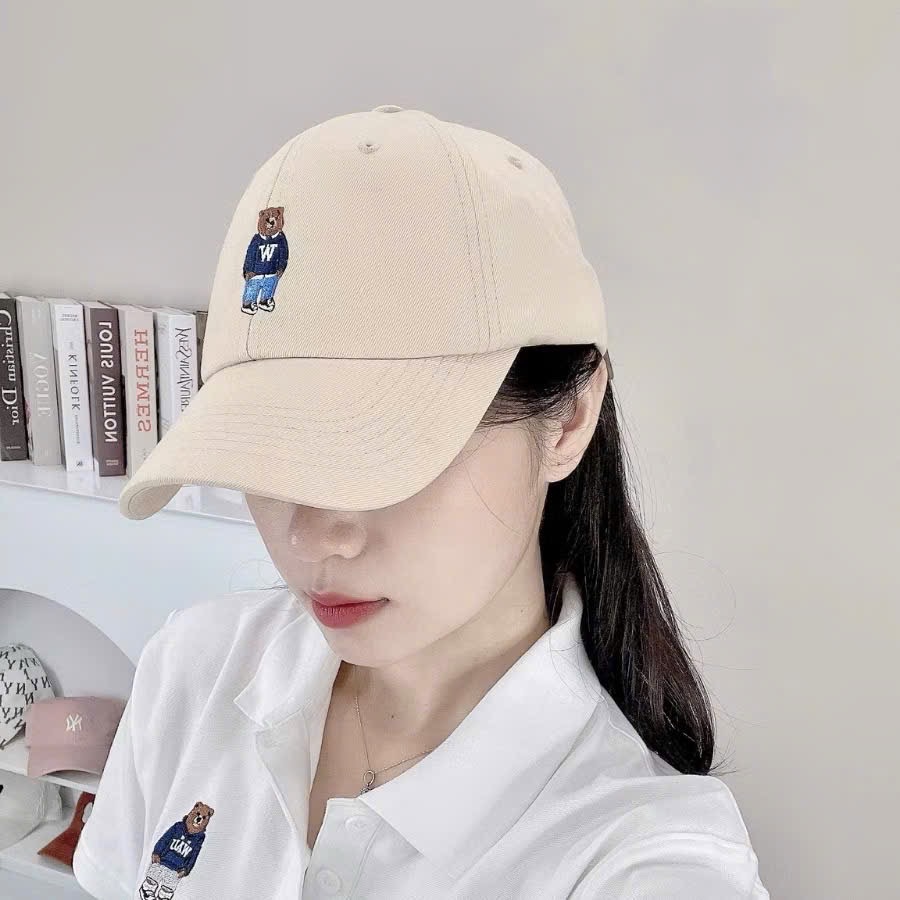 PK233 - MŨ LƯỠI TRAI MLB GẤU W