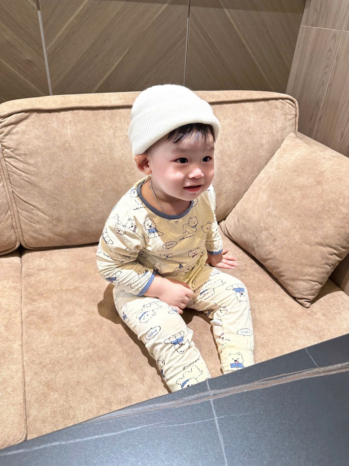 T798 - SET 2 BỘ BÉ TRAI DÀI TAY GẤU PUPPY xanh be