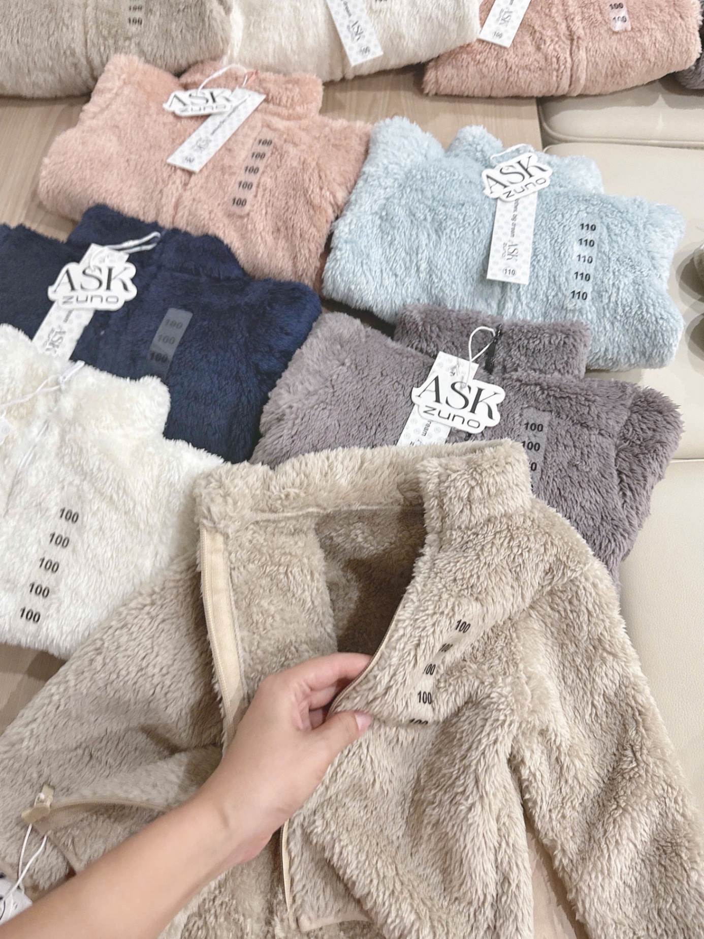AB755 - ÁO KHOÁC LÔNG MỀM BÉ 6M