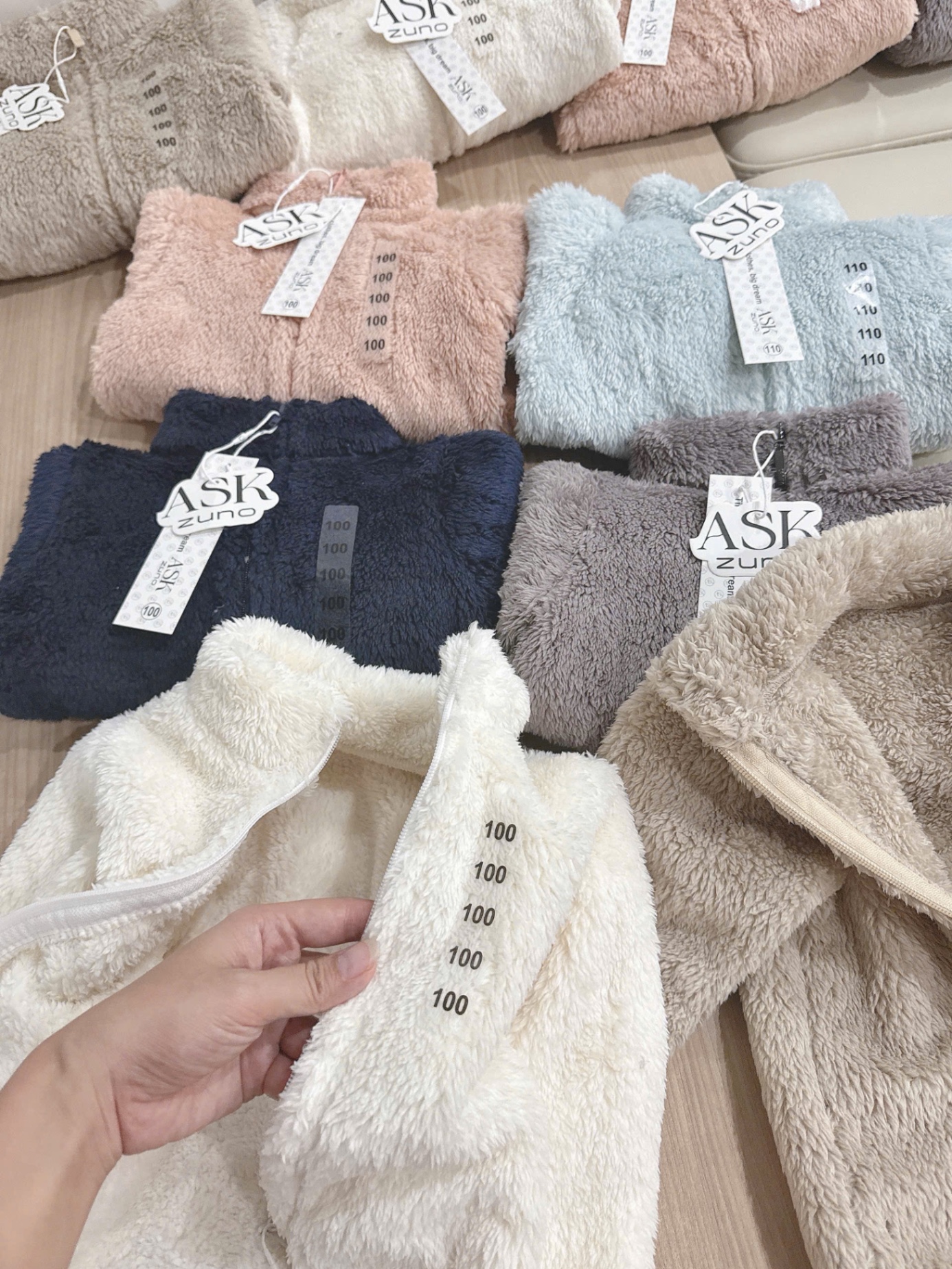 AB755 - ÁO KHOÁC LÔNG MỀM BÉ 6M