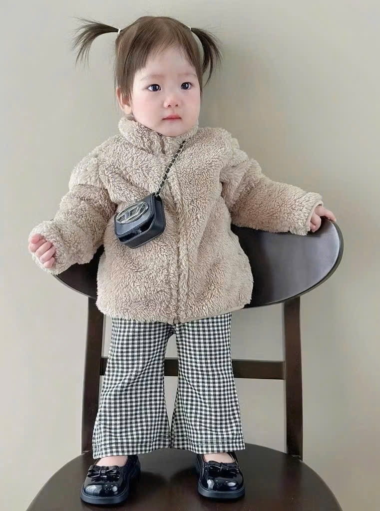 AB755 - ÁO KHOÁC LÔNG MỀM BÉ 6M