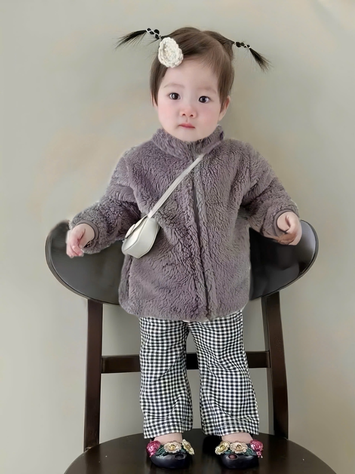 AB755 - ÁO KHOÁC LÔNG MỀM BÉ 6M
