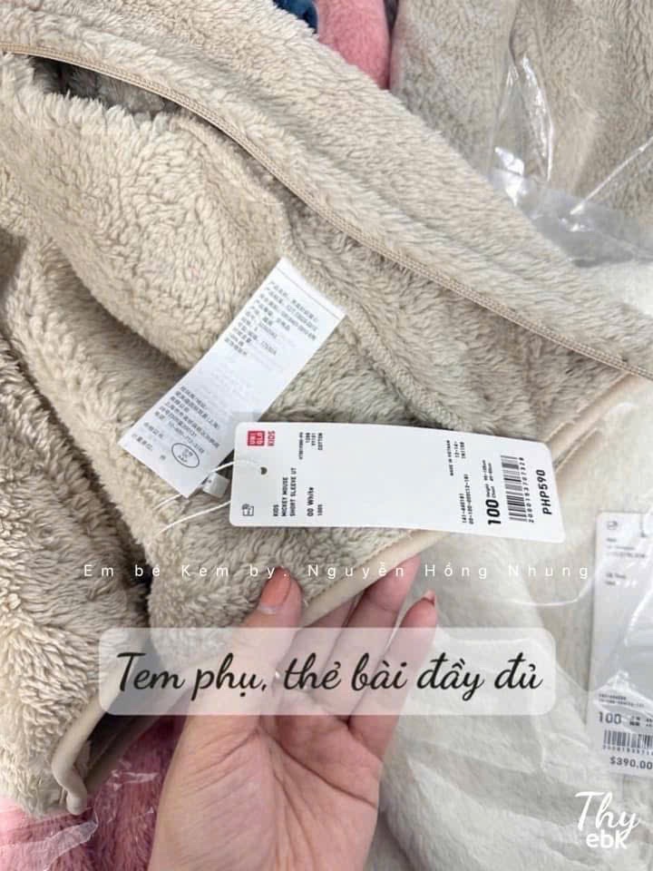 AB755 - ÁO KHOÁC LÔNG MỀM BÉ 6M