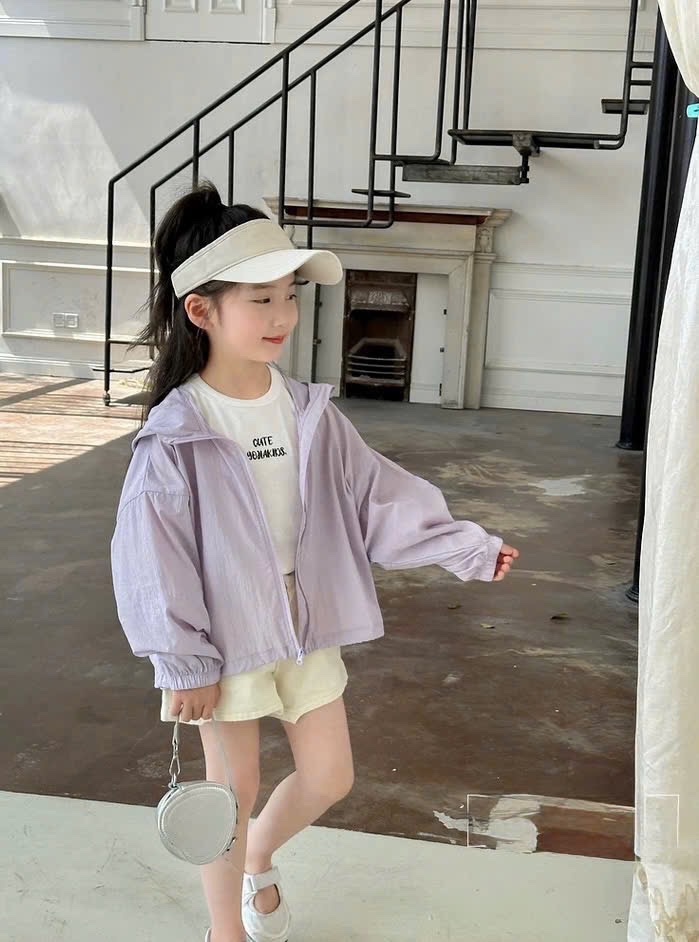 AB759 - ÁO KHOÁC GIÓ CHO BÉ MŨ LIỀN Smile