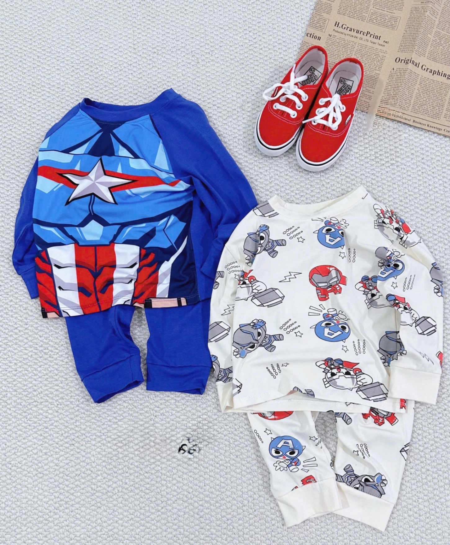 T853 - SET 2 BỘ BÉ TRAI DÀI TAY SIÊU NHÂN SAO xanh be