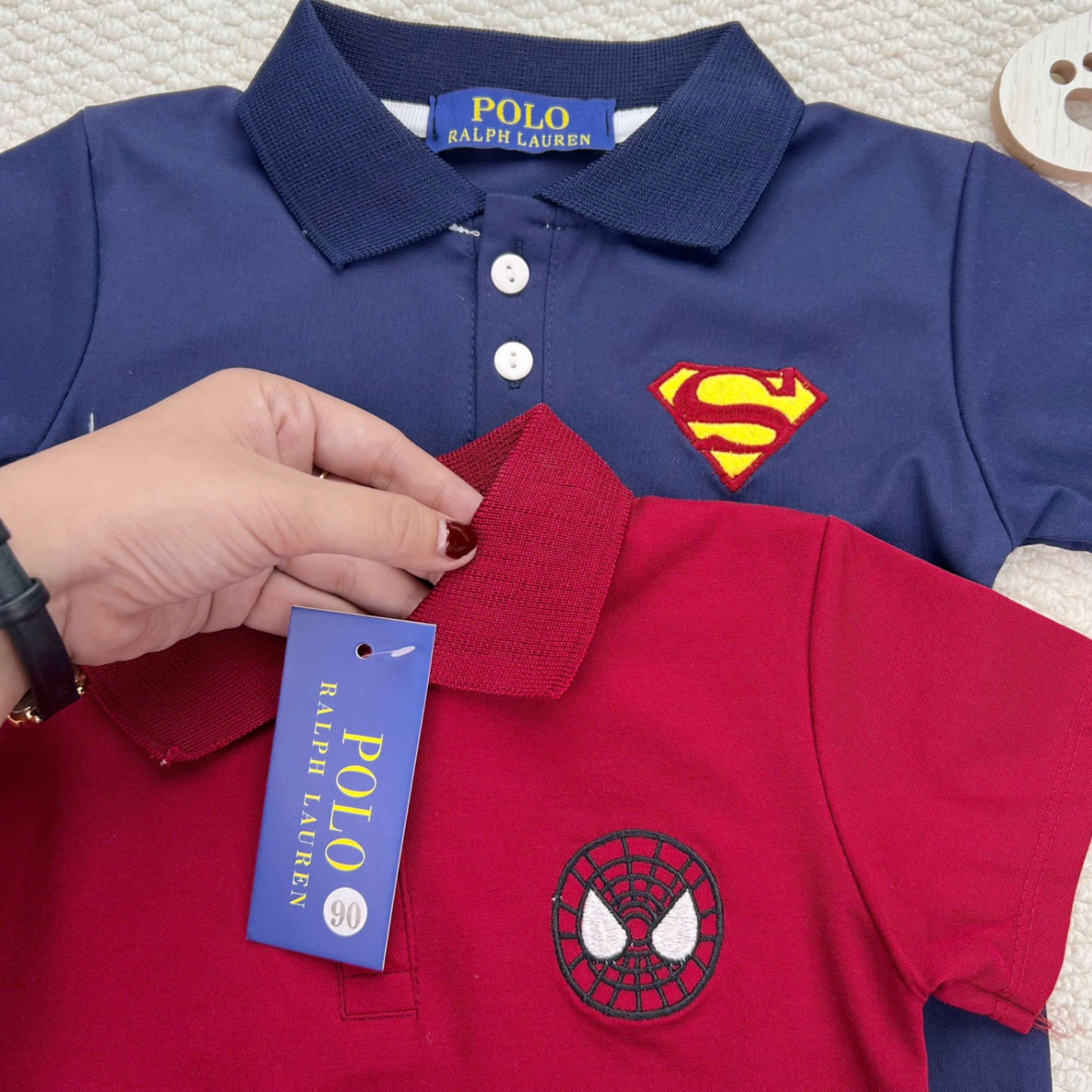 AB769 - SET 2 ÁO POLO BÉ TRAI CỘC TAY MARVEL
