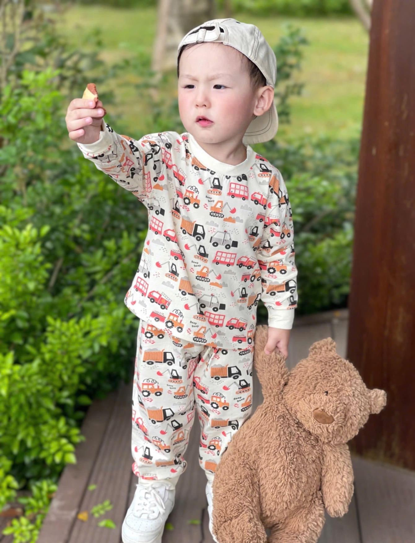 T856 - SET 2 BỘ BÉ TRAI DÀI TAY OTO kẻ trắng