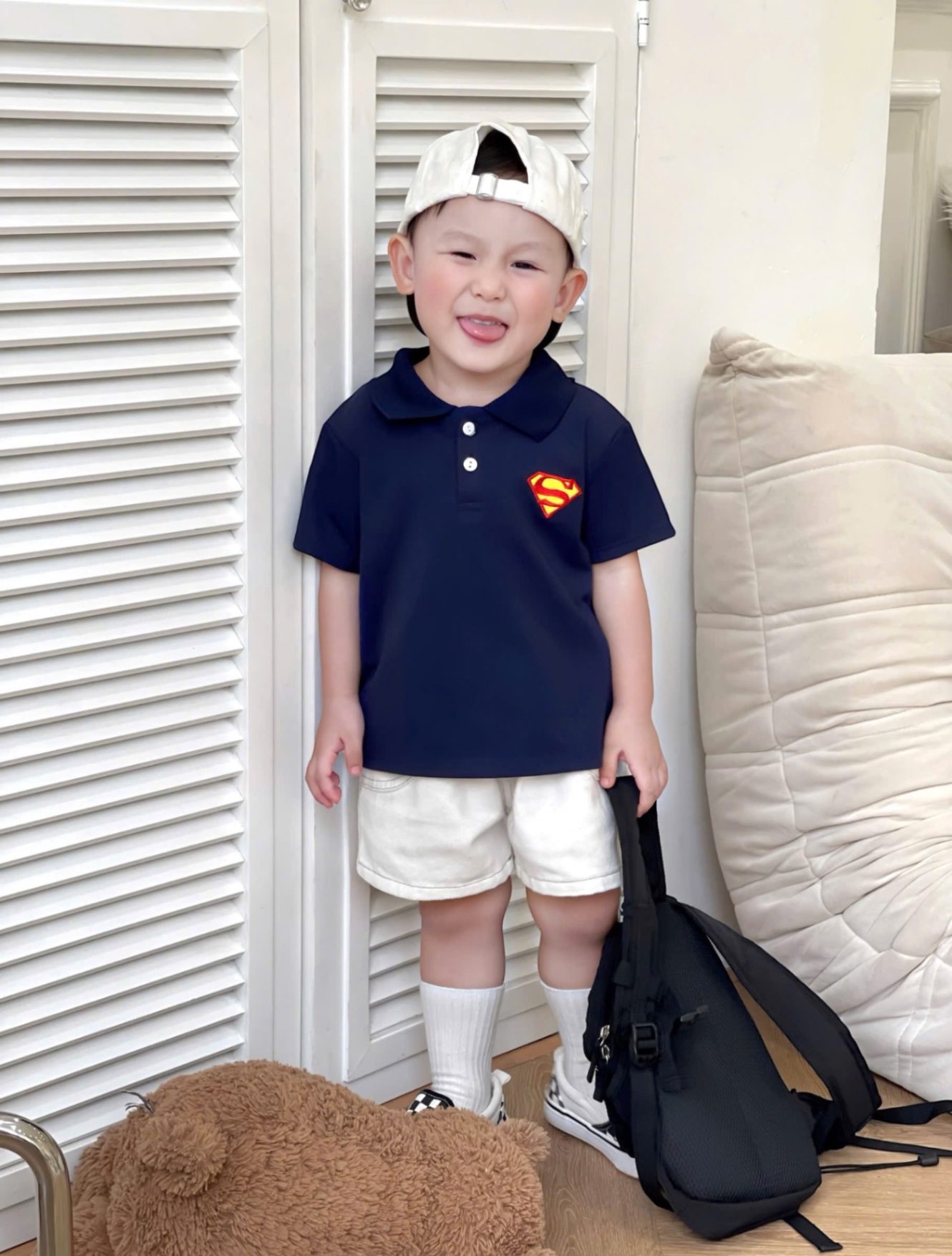 AB769 - SET 2 ÁO POLO BÉ TRAI CỘC TAY MARVEL