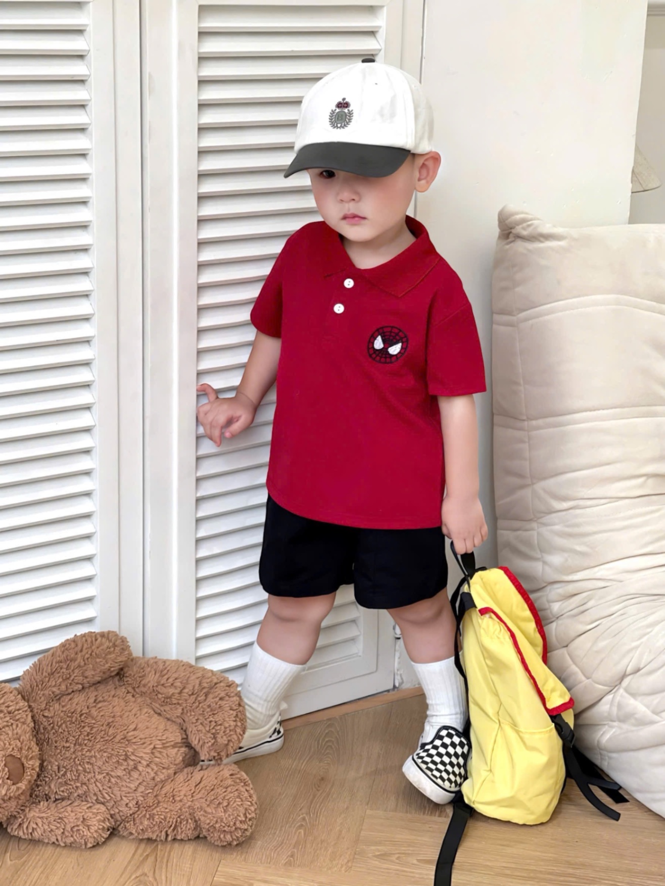 AB769 - SET 2 ÁO POLO BÉ TRAI CỘC TAY MARVEL