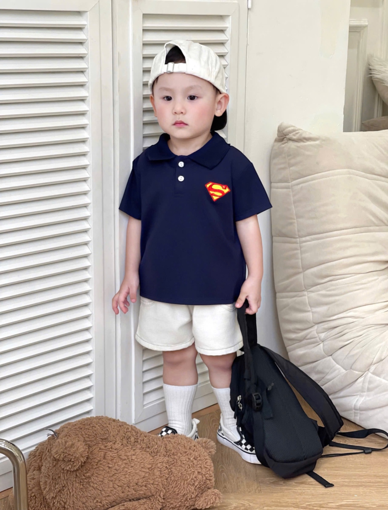 AB769 - SET 2 ÁO POLO BÉ TRAI CỘC TAY MARVEL
