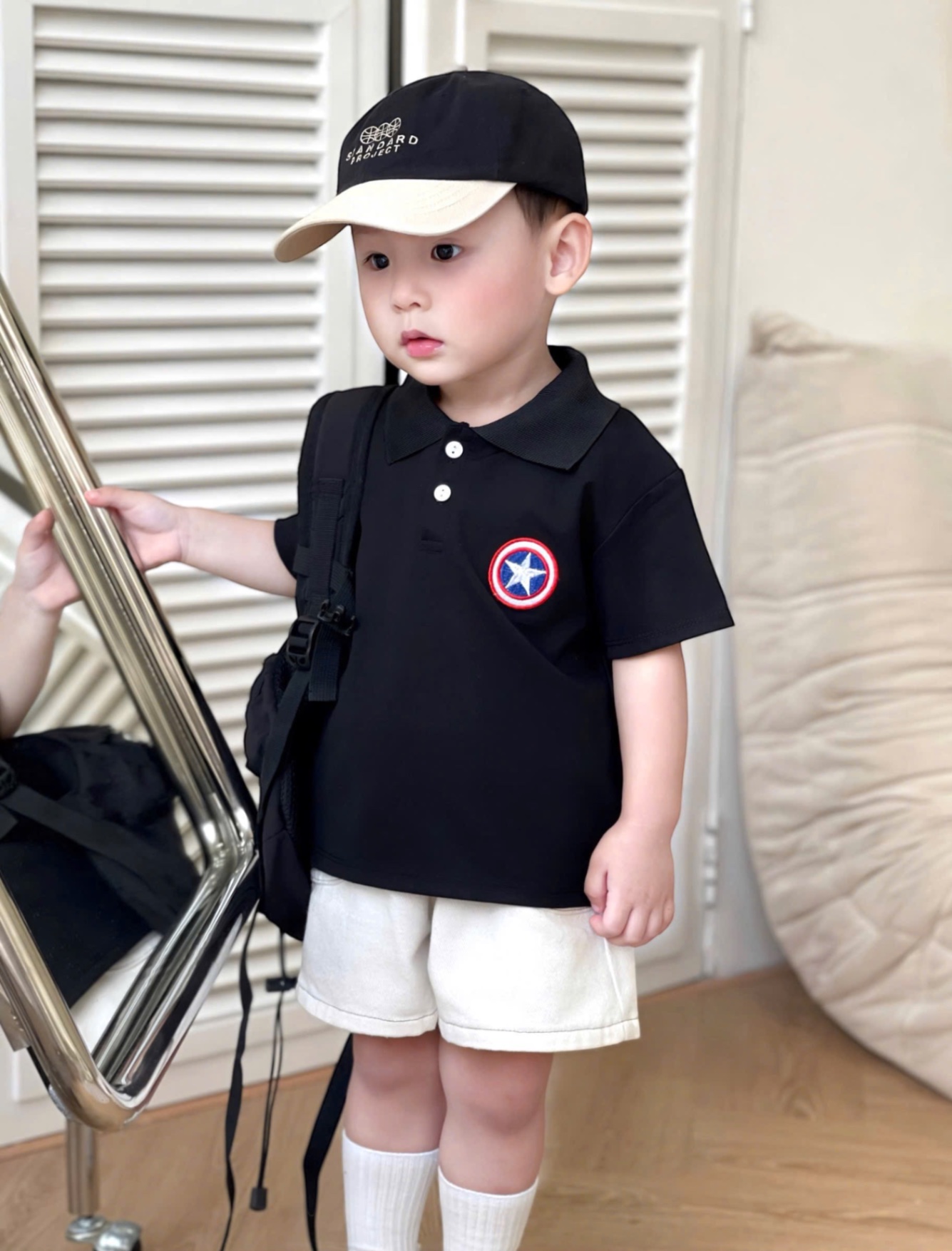 AB769 - SET 2 ÁO POLO BÉ TRAI CỘC TAY MARVEL
